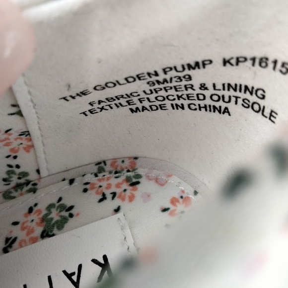 NWOT Katy Perry The Golden Pump Pointed Toe Kitten Heels in Orange Floral Multi - Picture 8 of 9